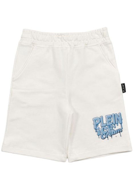 White cotton Bermuda shorts for children Philipp Plein | BBE036BIANCO